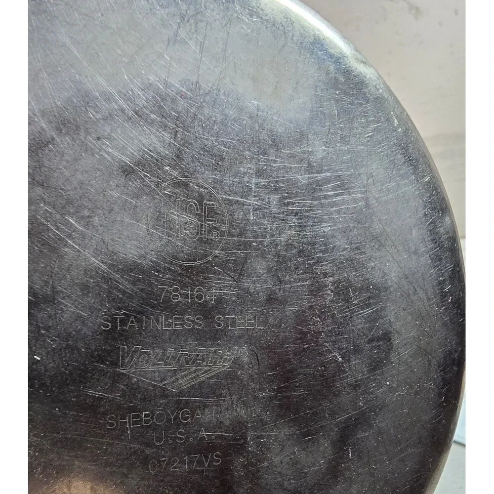 Vollrath 78164 Stainless Steel Bain Marie Pot with Slotted Lid 4.25‎ Qt USA Made